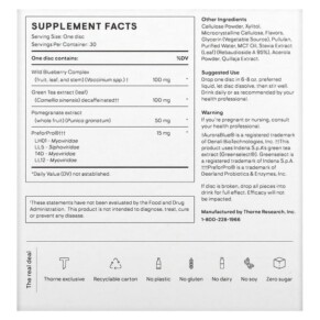 Thorne Prebiotic Pomegranate Berry 30 viên dinh dưỡng của Thorne 3 Thành phần vi chất của Thorne Prebiotic + Pomegranate Berry 30 Nutrient Discs 693749011293