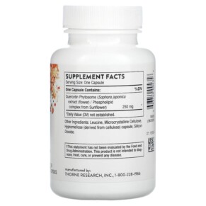 Viên uống Thorne Quercetin Phytosome 60 viên của Thorne 3 Thành phần vi chất của Thorne Quercetin Phytosome 60 Capsules 693749004356