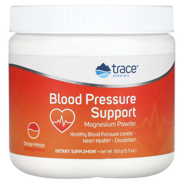 Trace Minerals ® Blood Pressure Support Magnesium Powder Orange Mango 5,3 oz 150 g 878941007156