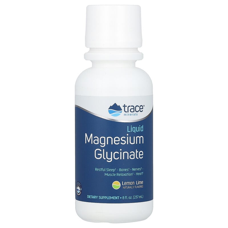 Trace Minerals ®, Liquid, Magnesium Glycinate, Lemon Line, 8 fl oz (237 ml) 878941008405