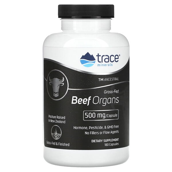 Trace Minerals ® TM Ancestral Grass-Fed Beef Organs 500 mg 180 viên 878941007460