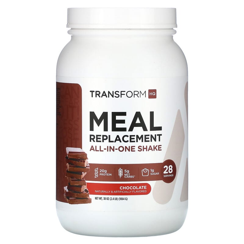 TransformHQ, Meal Replacement, All-In-One Shake, Chocolate, 2,4 lb 38 oz (1064 g) 850026913491