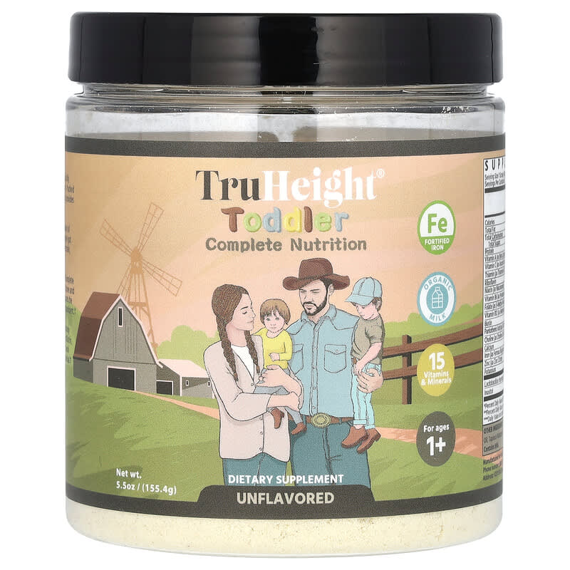 TruHeight Dinh Dưỡng Toàn Diện Cho Trẻ Nhỏ Từ 1 Tuổi Trở Lên Vị Không Hương 155,4 g 10 truheight toddler complete nutrition ages 1 unflavored 5 5 oz 155 4 g 139468 860010780305