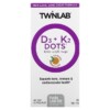 Thực phẩm bổ sung Twinlab D3 Dots + K2 All-Natural Tangerine 1000 IU (25 mcg) 60 Tablets 027434031622