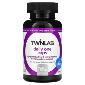 Thực phẩm bổ sung Twinlab Daily One Caps with Iron 90 Capsules 027434009058