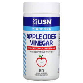 Thực phẩm bổ sung USN Apple Cider Vinegar with Cayenne Pepper 60 Veggie Capsules 6009544937364