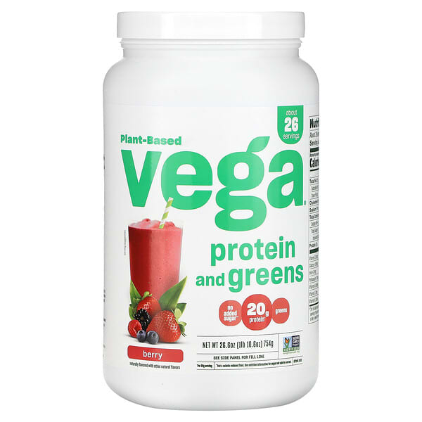 Vega Plant Based Protein & Greens Berry 1 lb 10,6 oz 754 g 838766006789