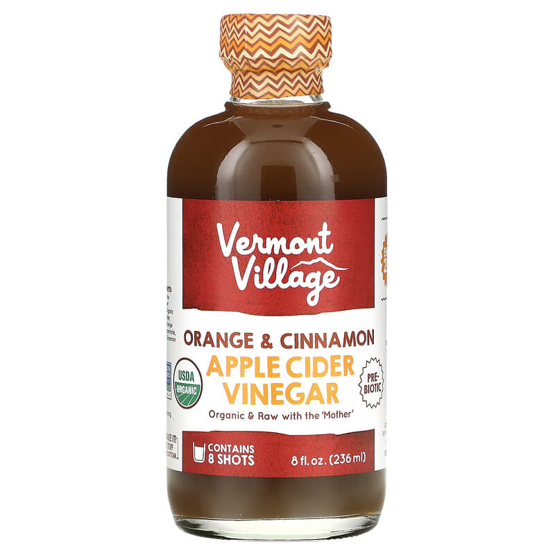 Giấm táo Vermont Village hương cam quế 236 ml 10 vermont village apple cider vinegar orange cinnamon 8 fl oz 236 ml 113967 084648000066