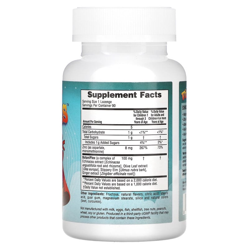 Kẽm Vitables Plus cho trẻ em hương quýt 90 viên ngậm Vitables 2 Thành phần vi chất của Vitables Zinc Plus for Children Tangerine Flavor 90 Lozenges 898220014545