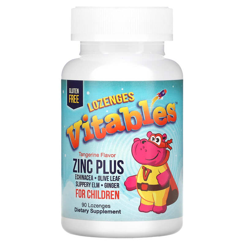 Kẽm Vitables Plus cho trẻ em hương quýt 90 viên ngậm Vitables 10 vitables zinc plus for children tangerine flavor 90 lozenges 94815 898220014545