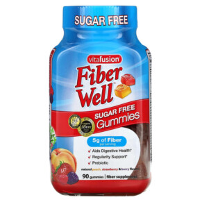 Thực phẩm bổ sung VitaFusion Fiber Well Peach Strawberry Berry 90 Gummies 027917018904