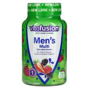 Thực phẩm bổ sung VitaFusion Men's Multi Daily Multivitamin Natural Berry 70 Gummies 027917022611