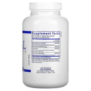 viên nang thực vật Vital Nutrients BCQ 240 viên của Vital Nutrients 3 Thành phần vi chất của Vital Nutrients BCQ 240 Vegetarian Capsules 693465202319