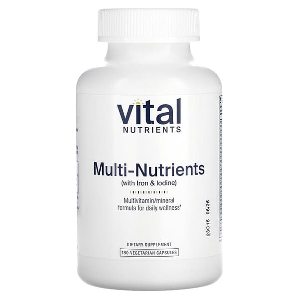 Vital Nutrients Multi-Nutrients with Iron & Iodine 180 viên chay 693465505113