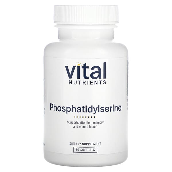 Phosphatidylserine Vital Nutrients 60 viên bổ não 8 vital nutrients phosphatidylserine 60 softgels 132060 693465486115