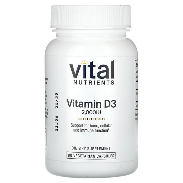 Vitamin D3 Vital Nutrients 2000 IU 90 viên chay 8 vital nutrients vitamin d3 2 000 iu 90 vegetarian capsules 132067 693465537114