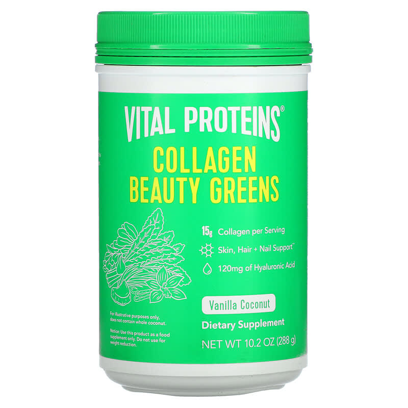 Vital Proteins Collagen Beauty Greens Vanilla Coconut 288g bột collagen xanh vị vani dừa 10 vital proteins collagen beauty greens vanilla coconut 10 2 oz 288 g 112324 850232005843