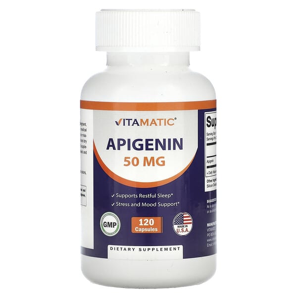Vitamatic Apigenin 50 mg 120 viên 10 vitamatic apigenin 50 mg 120 capsules 126570 810078471059
