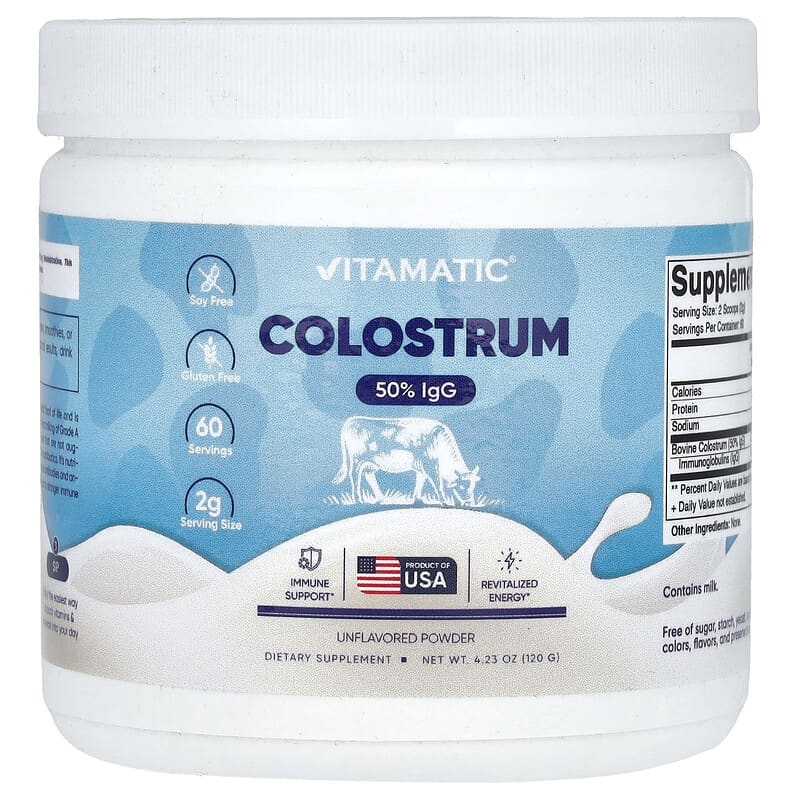 Bột Sữa Non Vitamatic không mùi vị 120g 10 vitamatic colostrum unflavored 4 23 oz 120 g 139466 810078474159