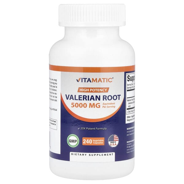Vitamatic Valerian Root High Potency 5.000 mg 240 viên chay 10 vitamatic valerian root high potency 5 000 mg 240 vegetable capsules 126559 602343801018