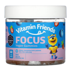 Thực phẩm bổ sung Vitamin Friends Focus Vegan Gummies Berries 60 Pectin Gummies 852386008008