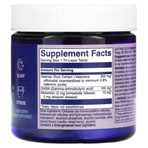 Viên uống hỗ trợ giấc ngủ Wellness Inside & Out Calm Sleep Waves 30 viên 3 Thành phần vi chất của Wellness Inside & Out Calm Sleep Waves 30 Tablets 840317300048