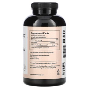 Thành phần vi chất của Wholesome Story Myo & D-Chiro Inositol 360 Vegetarian Capsules 860003257852