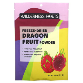 Thực phẩm bổ sung Wilderness Poets LLC Freeze Dried Dragon Fruit Powder 3.5 oz (99 g) 855434006438