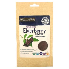 Thực phẩm bổ sung Wilderness Poets LLC Organic Freeze Dried Elderberry Powder 3.5 oz (99 g) 855434006902