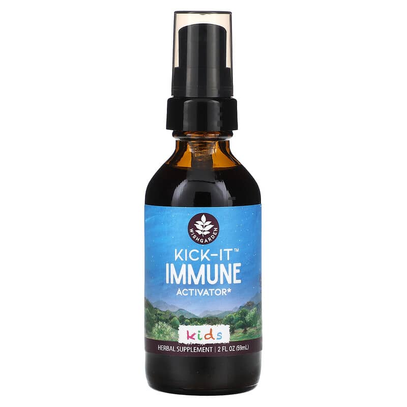 Tinh chất tăng cường miễn dịch cho trẻ em WishGarden Herbs Kick-It 2 fl oz (59 ml) 10 wishgarden herbs kids kick it immune activator 2 fl oz 59 ml 132397 656490185026