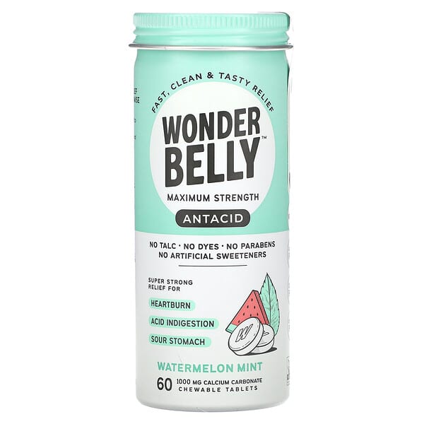 Wonderbelly Antacid Watermelon Mint 60 viên nhai 382431104619