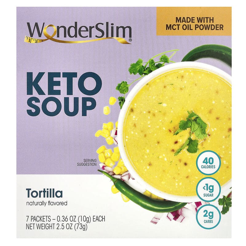 Súp Keto Tortilla WonderSlim 7 gói 10g 10 wonderslim keto soup tortilla 7 packets 0 36 oz 10 g each 138940 810053941225