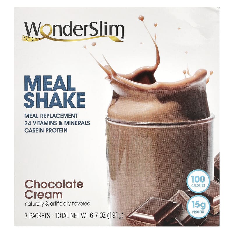 Sữa Lắc Giảm Cân WonderSlim Hương Sô Cô La Kem 7 gói 27g 10 wonderslim meal shake chocolate cream 7 packets 27 g each 138897 818609010166