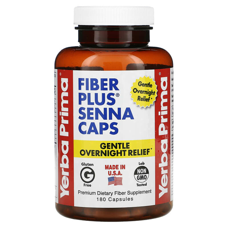 Viên uống bổ sung chất xơ Yerba Prima Fiber Plus Senna 180 viên của Yerba Prima 10 yerba prima fiber plus senna caps 180 capsules 21111 046352002163
