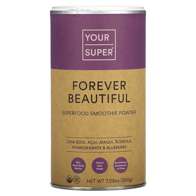 Bột sinh tố siêu thực phẩm Your Super Forever Beautiful 200 g 7.05 oz của Your Super 10 your super forever beautiful superfood smoothie powder 7 05 oz 200 g 115220 8720256194934