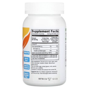 Thành phần vi chất của Yum-Vs Kids Vitamin C Delicious Orange 250 mg 60 Gummies 810048610105