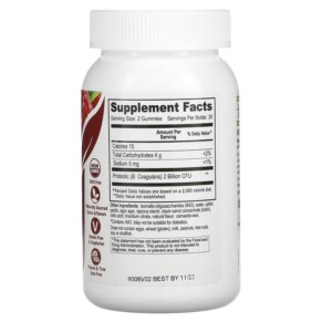 Kẹo dẻo Yum-Vs Probiotic Zero vị mâm xôi 60 viên của Yum-Vs 3 Thành phần vi chất của Yum-Vs Probiotic Zero Raspberry 60 Gummies 810048610310