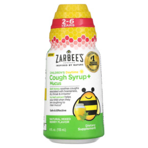 Thực phẩm bổ sung Zarbee's Children's Daytime Cough Syrup + Mucus 2-6 Years Natural Mixed Berry 4 fl oz (118 ml) 300450664075