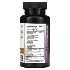 Viên uống giảm đầy bụng Zhou Nutrition Bloat Blast+ 30 viên chay 3 Thành phần vi chất của Zhou Nutrition Bloat Blast+ 30 Vegan Capsules 669191895224